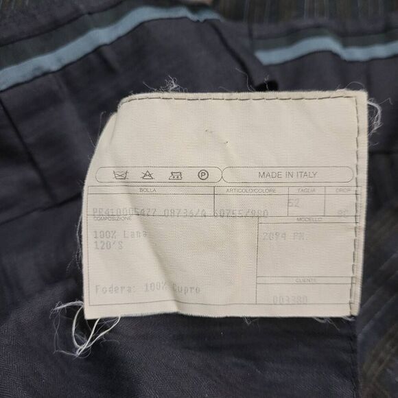 Gianluca ISAIA Napoli Wool 2 Piece Suit Sz 42R Pant 34x29 Gray Brown Pinstripe - Picture 13 of 14